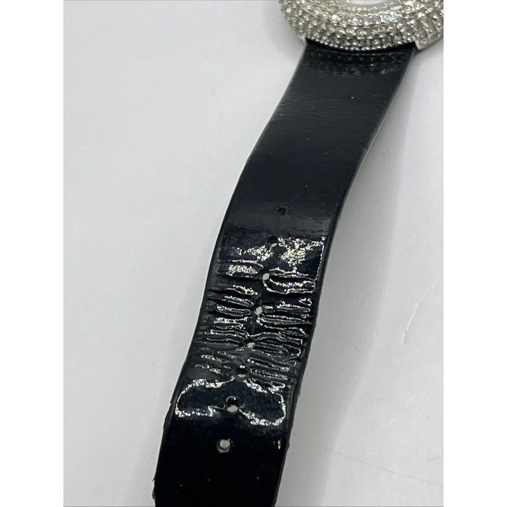 Jean Dousset Women's Diamond Bezel Watch Leather Band MOP Dial- New Battery‎
